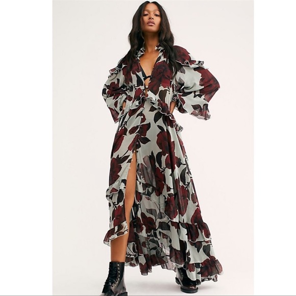 large floral maxi dress Modern Oasis V-Neck Maxi Dress